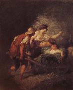 Jean Francois Millet Come back from field oil on canvas